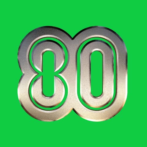 3D logo 80th anniversary of independence day of Indonesian Republic or Dirgahayu Republik Indonesia