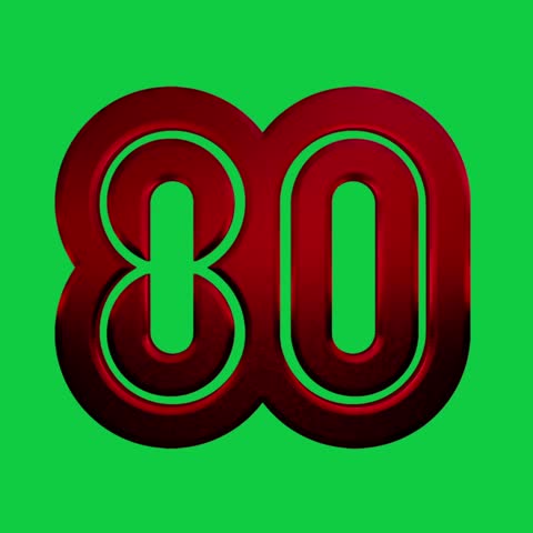 3D logo 80th anniversary of independence day of Indonesian Republic or Dirgahayu Republik Indonesia