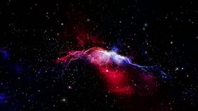 4K 3D Loop glow blue red pink galaxy spark nebula star space travel in outer space science fiction abstract background.  Blue orange cloud spce galaxy travel abstract digital animation in deep space. - Powered by Shutterstock - Get 15% off with code: PIKWIZARD15