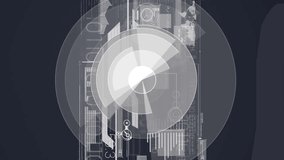 Animation of scopes scanning and binary coding data processing over digital screen. global technology and digital interface concept digitally generated video. - Powered by Shutterstock - Get 15% off with code: PIKWIZARD15