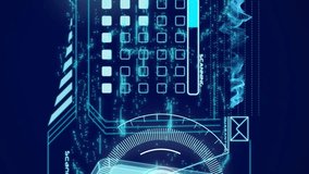 Animation of scopes scanning and data processing on digital screen. global technology and digital interface concept digitally generated video. - Powered by Shutterstock - Get 15% off with code: PIKWIZARD15