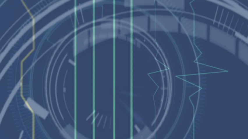 Animation of clock, scope scanning and data processing on screen. global technology, data processing and digital interface concept digitally generated video. - Powered by Shutterstock - Get 15% off with code: PIKWIZARD15