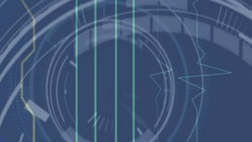 Animation of clock, scope scanning and data processing on screen. global technology, data processing and digital interface concept digitally generated video. - Powered by Shutterstock - Get 15% off with code: PIKWIZARD15