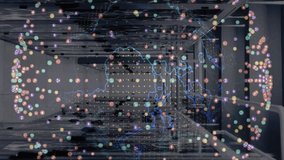 Animation of data processing and globe over server room. Global business and digital interface concept digitally generated video - Powered by Shutterstock - Get 15% off with code: PIKWIZARD15