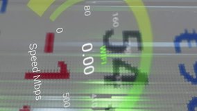 Animation of data processing and server room over speedometer. Global business and digital interface concept digitally generated video. - Powered by Shutterstock - Get 15% off with code: PIKWIZARD15