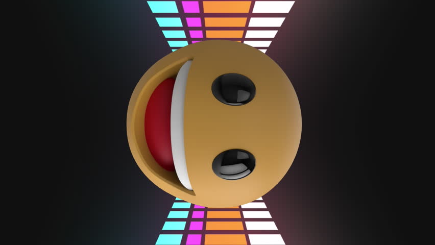 Animation of smiling emoji icon over neon tunnel. Global social media, digital interface, computing and data processing concept digitally generated video. - Powered by Shutterstock - Get 15% off with code: PIKWIZARD15