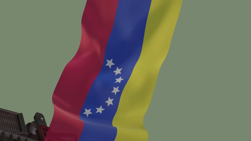 Animation of oil rig and flag of venezuela over american dollar banknotes. Global finance, business, connections, computing and data processing concept digitally generated video. - Powered by Shutterstock - Get 15% off with code: PIKWIZARD15