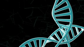 Animation of dna strands spinning with binary coding data processing over black background. Global science, research and data processing concept digitally generated video. - Powered by Shutterstock - Get 15% off with code: PIKWIZARD15
