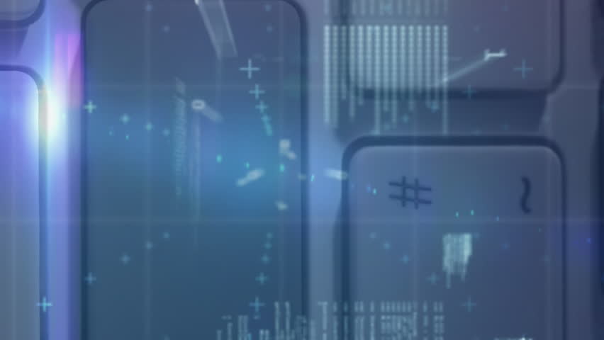 Animation of data processing over computer keyboard in background. global technology, networking and digital interface concept digitally generated video. - Powered by Shutterstock - Get 15% off with code: PIKWIZARD15