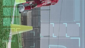 Digital interface with medical data processing against male soccer player training on grass field. sports and technology concept - Powered by Shutterstock - Get 15% off with code: PIKWIZARD15