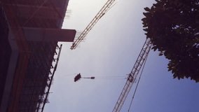 Animation of social media icons and numbers on banners over construction site. global networking, social media, technology and digital interface concept digitally generated video. - Powered by Shutterstock - Get 15% off with code: PIKWIZARD15