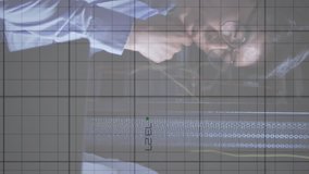 Animation of red lines over diverse male and female it engineers with laptop by computer server. data processing, cloud computing concept and technology concept digitally generated video. - Powered by Shutterstock - Get 15% off with code: PIKWIZARD15