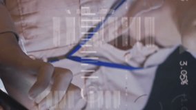 Animation of data processing over caucasian female it engineer with tablet by computer server. data processing, cloud computing concept and technology concept digitally generated video. - Powered by Shutterstock - Get 15% off with code: PIKWIZARD15