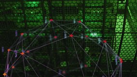 Animation of connections and light over server room. data processing, global network and technology concept digitally generated video. - Powered by Shutterstock - Get 15% off with code: PIKWIZARD15