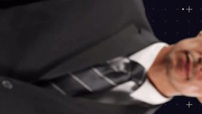 Animation of digital screen with diverse data and glitch over caucasian businessman. Business, data processing and finance concept digitally generated video. - Powered by Shutterstock - Get 15% off with code: PIKWIZARD15