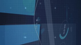 Animation of financial data processing over statistics. Global business, finances, digital interface, computing and data processing concept digitally generated video. - Powered by Shutterstock - Get 15% off with code: PIKWIZARD15