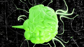 Animation of human brain and mathematical data processing. Global business, connections, computing and data processing concept digitally generated video. - Powered by Shutterstock - Get 15% off with code: PIKWIZARD15