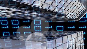 Animation of binary coding, financial data processing over bank buildings. Global finance, business, connections, computing and data processing concept digitally generated video. - Powered by Shutterstock - Get 15% off with code: PIKWIZARD15