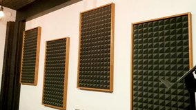 Recording studio with acoustic panels walls .Wall Panels Music Stand Professional Recording - Powered by Shutterstock - Get 15% off with code: PIKWIZARD15