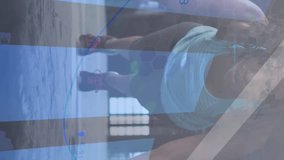 Statistical data processing against african american woman performing pushup exercise. statistics and sports fitness concept - Powered by Shutterstock - Get 15% off with code: PIKWIZARD15