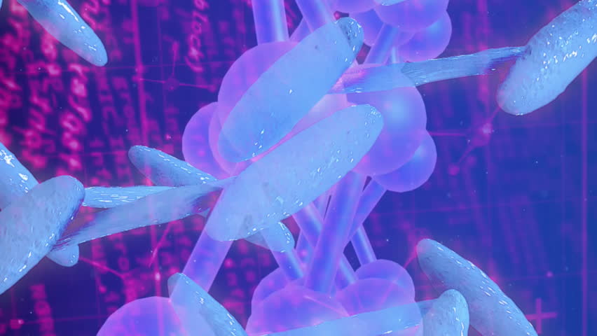 DNA strand and molecular structure animation over scientific data and equations. Science, biology, genetics, analysis, laboratory, biochemistry - Powered by Shutterstock - Get 15% off with code: PIKWIZARD15