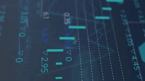 Animation of financial data processing over cityscape. global fiances, connections, data processing and digital interface concept digitally generated video. - Powered by Shutterstock - Get 15% off with code: PIKWIZARD15