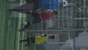 Animation of graphs over diverse male soccer players during training. Sport, soccer, finance and technology concept digitally generated video. - Powered by Shutterstock - Get 15% off with code: PIKWIZARD15