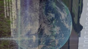 Animation of data processing binary coding over globe and wind turbine. global environment, technology, research connections and digital interface concept digitally generated video. - Powered by Shutterstock - Get 15% off with code: PIKWIZARD15