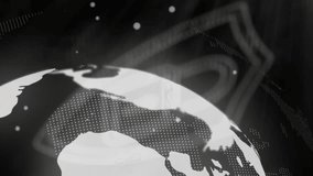 Animation of security padlock and data processing over globe on black background. Global online security, business, finances, computing and data processing concept digitally generated video. - Powered by Shutterstock - Get 15% off with code: PIKWIZARD15