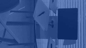 Animation of statistical data processing against close up view of office desk. Computer interface and business data technology concept - Powered by Shutterstock - Get 15% off with code: PIKWIZARD15