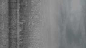 Animation of graphs over trading board and modern cityscape against cloudy sky. Digital composite, multiple exposure, report, business, stock market, growth and architecture concept. - Powered by Shutterstock - Get 15% off with code: PIKWIZARD15