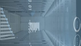 Animation of digital icons and statistical data processing against computer server room. Computer interface and business data storage technology concept - Powered by Shutterstock - Get 15% off with code: PIKWIZARD15