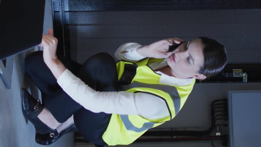 Animation of digital data processing over caucasian woman by computer servers. Global connections, computing and data processing concept digitally generated video. - Powered by Shutterstock - Get 15% off with code: PIKWIZARD15