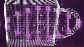 Animation of dna strand, scientific data processing over padlock. Global cyber security, artificial intelligence, science, connections, computing and data processing concept digitally generated video. - Powered by Shutterstock - Get 15% off with code: PIKWIZARD15