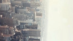 Animated email icons over cityscape with skyscrapers in background. Technology, communication, digital, urban, animation - Powered by Shutterstock - Get 15% off with code: PIKWIZARD15