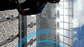 Animation of data processing and rugby player holding ball over sports stadium. sports event and competition concept digitally generated video. - Powered by Shutterstock - Get 15% off with code: PIKWIZARD15