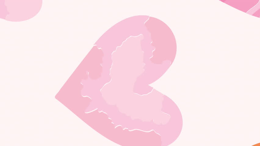 Animation of green balloons and hearts on pink background. valentine's day celebration and party concept digitally generated video.