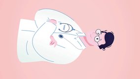 Animation of doctor and cross icons on red background. flu, sickness, virus and vaccination concept digitally generated video. - Powered by Shutterstock - Get 15% off with code: PIKWIZARD15