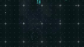 Animation of data processing and flashing lights over grid on black background. Connection, data, processing, digital interface and communication, digitally generated video. - Powered by Shutterstock - Get 15% off with code: PIKWIZARD15