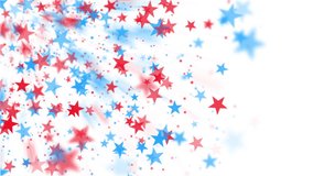 Flying shooting stars with a trail. A vibrant scatter of red and blue stars creating a patriotic theme, ideal for celebrations and national holidays. Loop animation. - Powered by Shutterstock - Get 15% off with code: PIKWIZARD15