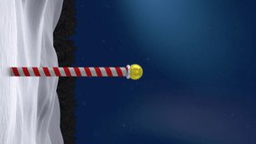 Animation of winter scenery with north pole at christmas over aurora. christmas, winter, tradition and celebration concept digitally generated video. - Powered by Shutterstock - Get 15% off with code: PIKWIZARD15