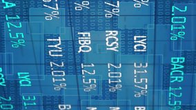 Animation of stock market and binary coding over blue background. global business, finances and digital interface concept digitally generated video. - Powered by Shutterstock - Get 15% off with code: PIKWIZARD15