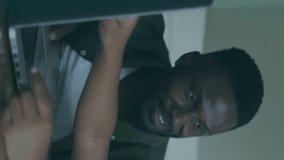 Animation of data processing over happy african american father and son using laptop. Family, spending time together with technology concept digitally generated video. - Powered by Shutterstock - Get 15% off with code: PIKWIZARD15