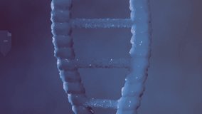 Animation of dna rotating over math formulas on violet background. Science, human biology and technology concept digitally generated video. - Powered by Shutterstock - Get 15% off with code: PIKWIZARD15