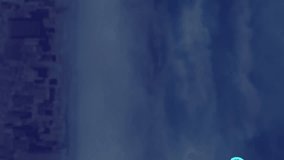 Digital composite video of Globe of blue digital icons and network of connections icons against clouds over cityscape. Global networking and connection concept - Powered by Shutterstock - Get 15% off with code: PIKWIZARD15