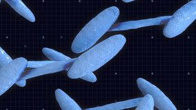 Animation of dna strand and scientific data processing over blue background. Global medicine, science, digital interface, computing and data processing concept digitally generated video. - Powered by Shutterstock - Get 15% off with code: PIKWIZARD15