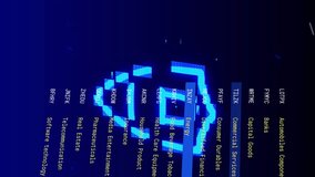 Animation of padlock, statistics, stock market and financial data processing. Global online security, business, finances, computing and data processing concept digitally generated video. - Powered by Shutterstock - Get 15% off with code: PIKWIZARD15