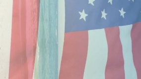 Animation of flag of usa over caucasian senior men on beach in summer. Usa, american patriotism, national flag and lifestyle concept digitally generated video. - Powered by Shutterstock - Get 15% off with code: PIKWIZARD15