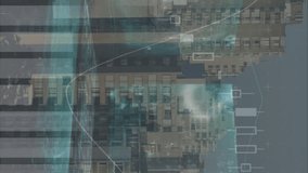 Animation of data processing over screens and cityscape. global data processing, technology and digital interface concept digitally generated video. - Powered by Shutterstock - Get 15% off with code: PIKWIZARD15