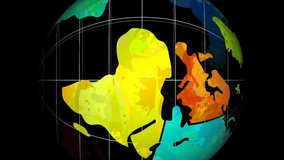 Digital animation of spinning globe against stock market data processing on blue background. global finance and economy concept - Powered by Shutterstock - Get 15% off with code: PIKWIZARD15